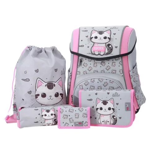 R- Iskolatáska szett 4 darabos Premium - Cat
