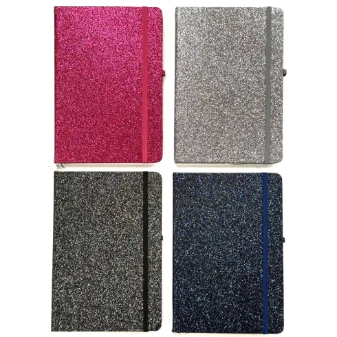 28- Notesz A5 gumis Glitter - 5803-9