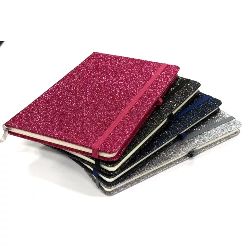 28- Notesz A5 gumis Glitter - 5803-9