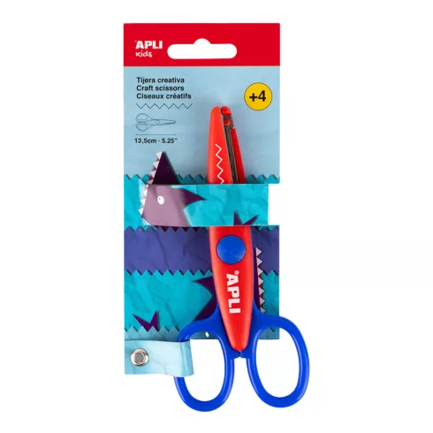 13- Olló Apli cikk-cakk 13,5 cm