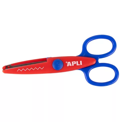 13- Olló Apli cikk-cakk 13,5 cm