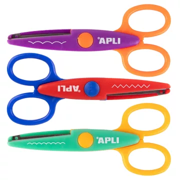 13- Olló Apli cikk-cakk 13,5 cm - 3 darabos