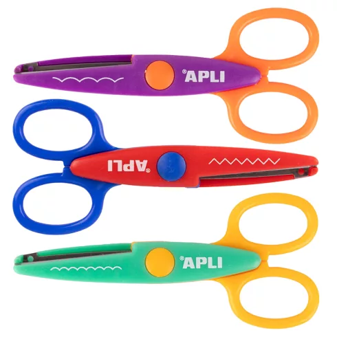 13- Olló Apli cikk-cakk 13,5 cm - 3 darabos