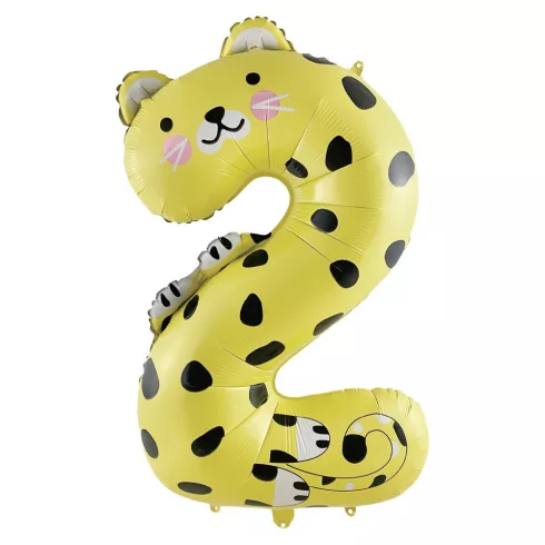 32- Party szám alakú lufi állatos, 100 cm