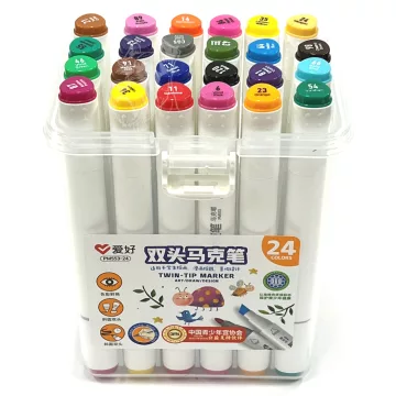 06- Dekormarker szett kétvégű Aihao 24 darabos - PM553-24