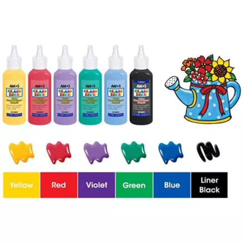 28- Üvegfesték szett Amos 6 x 22 ml - GD22P6