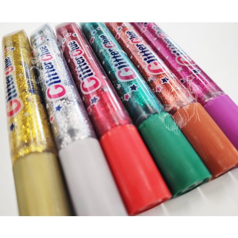 28- Ragasztó Amos glitter szóló 10,5 ml - 6 színben