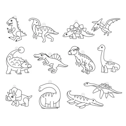 R- Üvegfesték szett Amos 10 x 10,5 ml Dínó + 12 sablon