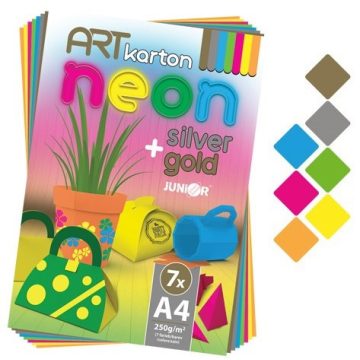30- Dekorkarton ART 250g, 7 lapos NEON