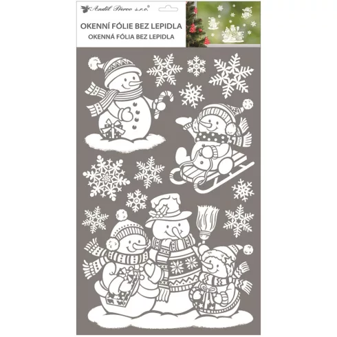 36- Karácsonyi ablakmatrica 32 x 59 cm - 10610 fehér