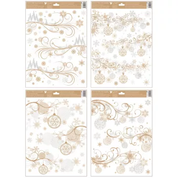   36- Karácsonyi ablakmatrica Glitteres 30 x 42 cm 4 mintával - 240