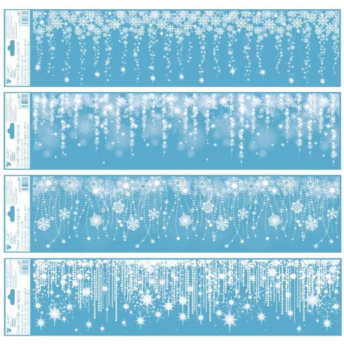 36- Karácsonyi ablakmatrica 64 x 15 cm 4 mintával - 242