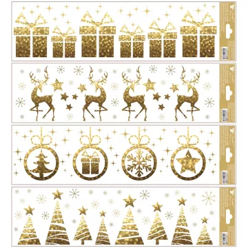   36- Karácsonyi ablakmatrica Glitteres 64 x 15 cm 4 mintával - 256