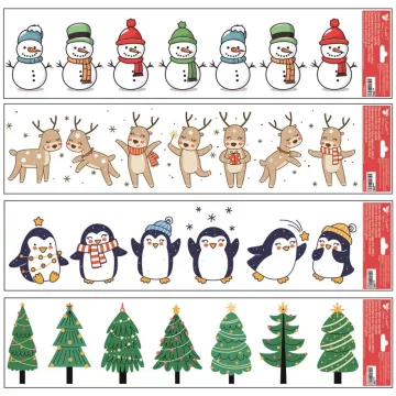   36- Karácsonyi ablakmatrica Glitteres 64 x 15 cm 4 mintával - 286