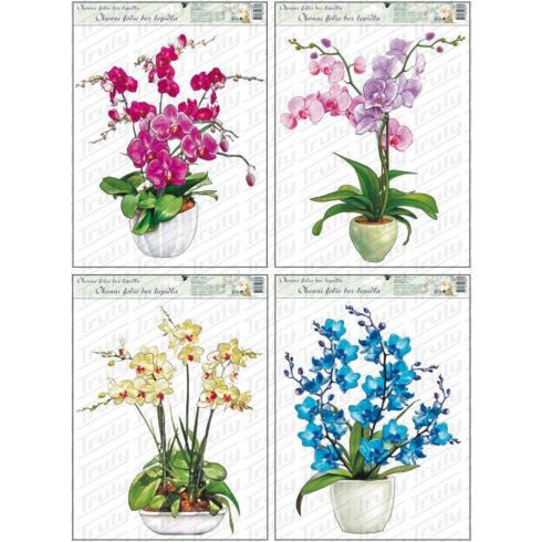 Ablakmatrica cserepes orchidea mintás 887