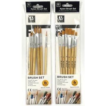 28- Ecset készlet Art Nation 6 darabos kerek/lapos - 5806