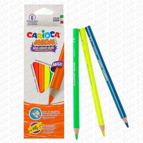 32- Színes ceruza Carioca 6 darabos Maxi Neon - 42809