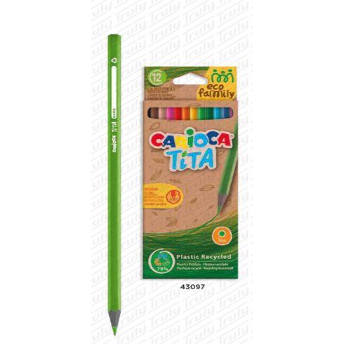 32- Színes ceruza Carioca 12 darabos ECO family Tita - 43097