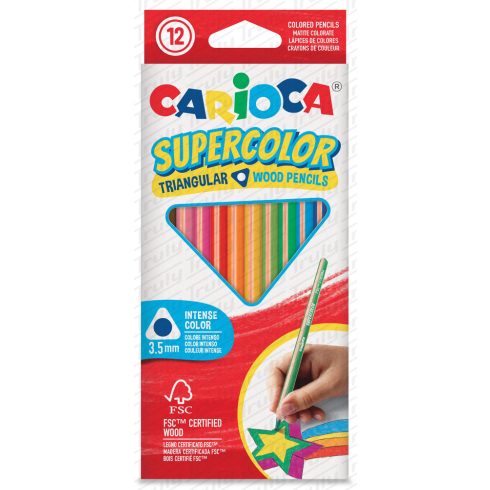 33- Színes ceruza Carioca 12 darabos Supercolor - 43440