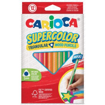   33- Színes ceruza Carioca 12 darabos Supercolor Maxi - 43451
