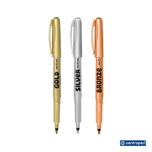 21- Filc alkoholos Centropen "M" arany/ezüst/bronz - 2670