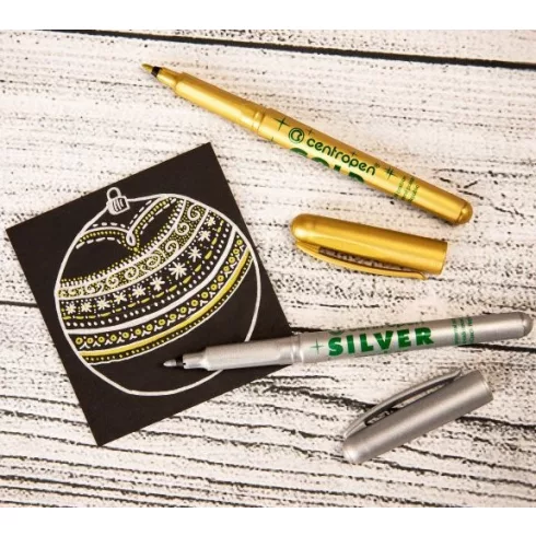 21- Filc alkoholos Centropen "M" arany/ezüst/bronz - 2670