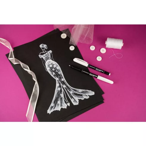 21- Filc permanent Centropen fehér "M" vékony - 2686