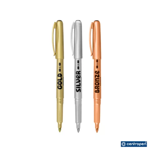21- Filc alkoholos Centropen vastag arany, ezüst, bronz - 2690