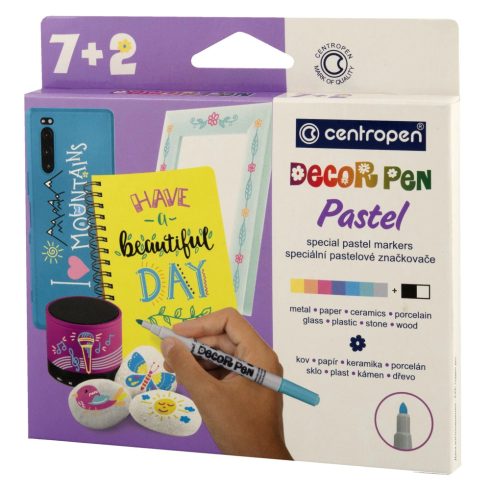 21- Filc Centropen dekor 7+2 Pasztell - 2738P