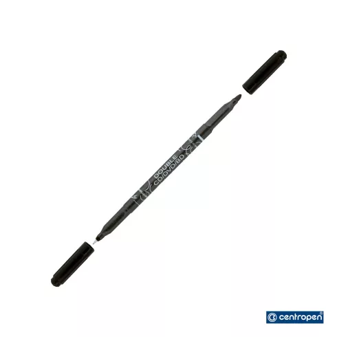 21- Filc CD író Centropen kétvégű, fekete - 3616