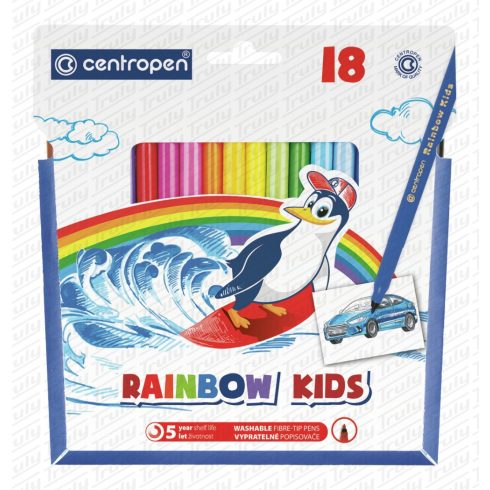 21- Filc Centropen Rainbow Kids 18 darabos - 7550/18