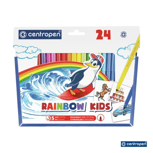 21- Filc Centropen 24 darabos Rainbow Kids - 7550/24