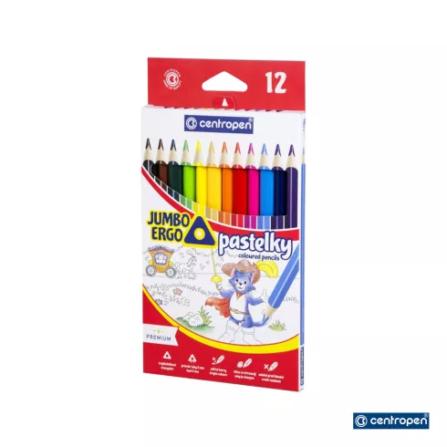 21- Színes ceruza Centropen 12 darabos JUMBO - 9522-12