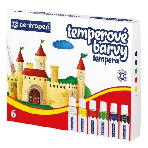 21- Tempera tubusos Centropen 6 x 12 ml. - 9550/6