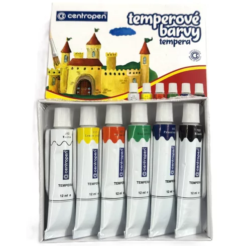 21- Tempera tubusos Centropen 6 x 12 ml. - 9550/6
