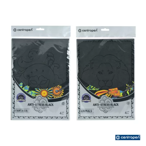 21- Kifestó lapok Centropen anti-stressz black - 2 minta - 9997