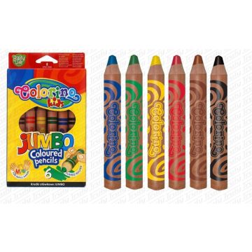   27- Colorino színes ceruza 6-os Jumbo Baby Line + hegyező 33121