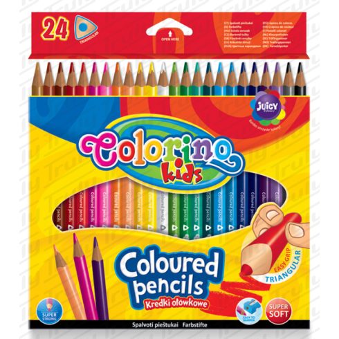 27- Colorino színes ceruza 24 darabos háromszög 51828