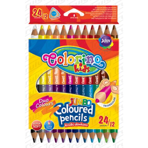27- Colorino színes ceruza 12 darabos Jumbo Duo (24 szín) 51880
