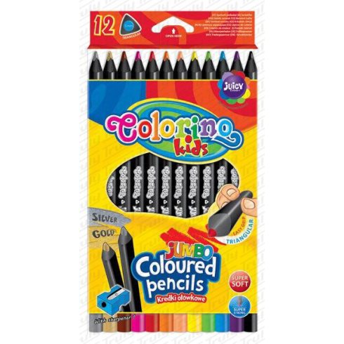 27- Colorino színes ceruza 12 darabos Jumbo fekete fa 55826