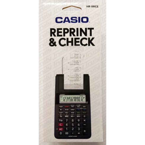 04- Számológép asztali szalagos Casio HR-8RCE-BK-W