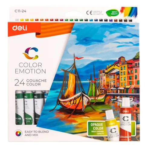 14- Tempera tubusos Deli Color Emotion 24 x 12 ml. - DEC11-24