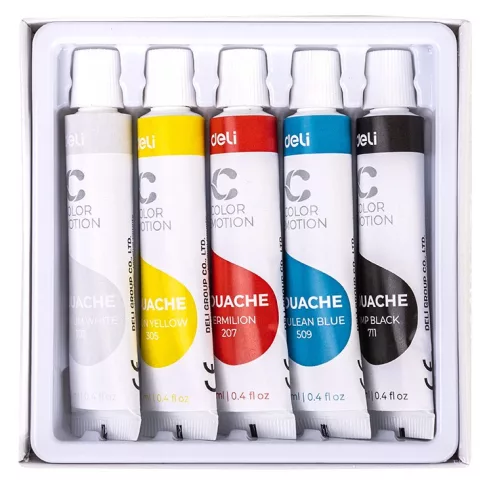 14- Tempera tubusos Deli Color Emotion 5 x 12 ml. - DEC11-5