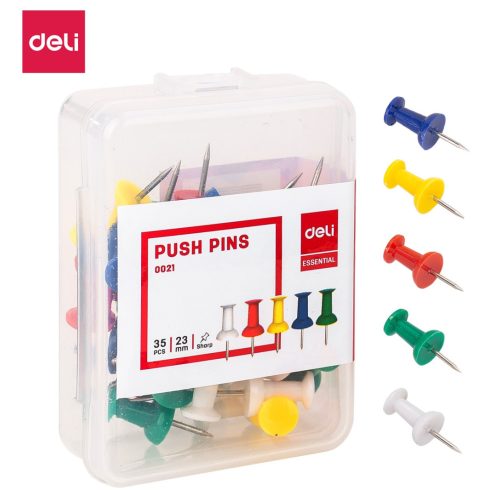 08- Push pin Deli 35 darabos műanyag dobozban - 0021