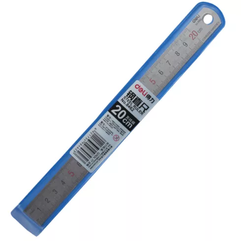 08- Vonalzó Deli fém PRO 20 cm - 08462