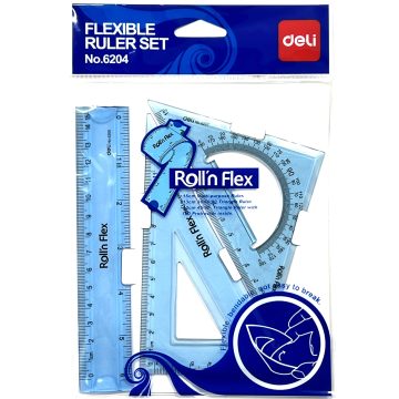 R- Vonalzó szett Deli hajlítható 15 cm - 6204