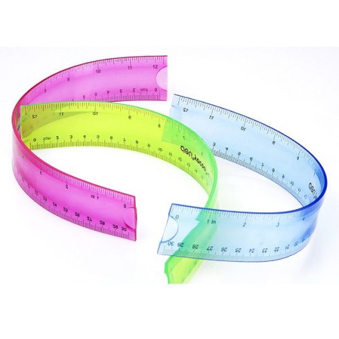 08- Vonalzó Deli hajlítható 30 cm - 6209
