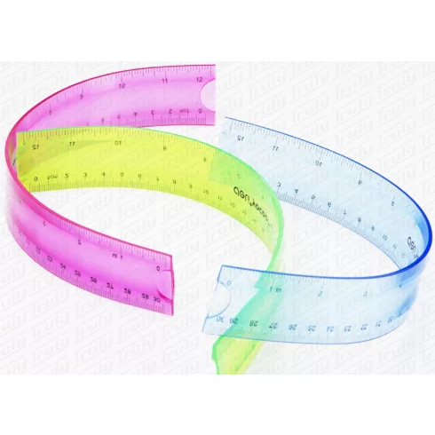 08- Vonalzó Deli hajlítható 30 cm - 6209