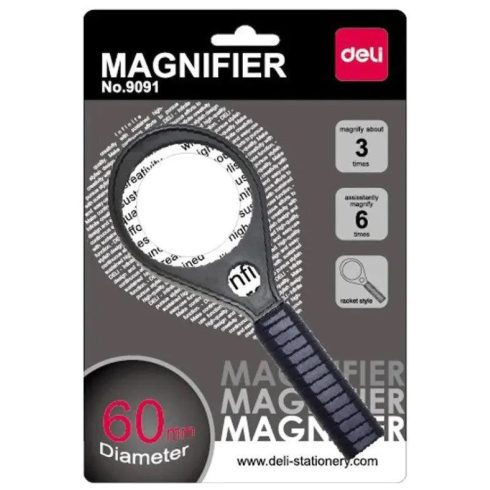 08- Nagyító Deli kézi 60/55 mm - 9091
