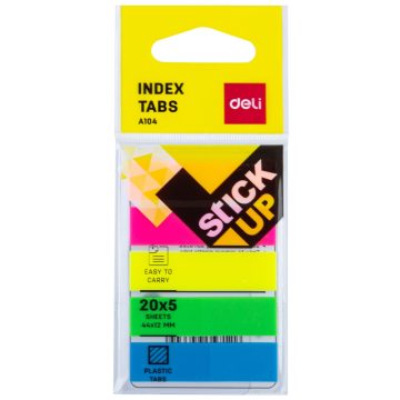 08- Jelölőcimke Deli műanyag 5 x 20 lap - A10402
